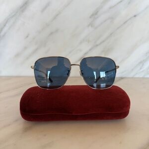 Gucci Metal Square Sunglasses (Lightly Used, Excellent Condition)